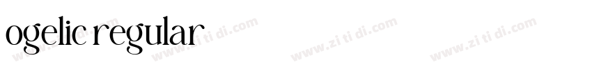 ogelic regular字体转换